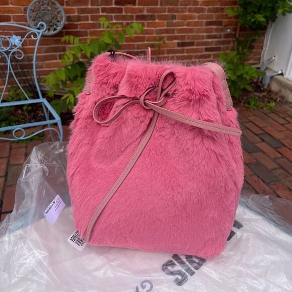Mansur Gavriel Faux Fur Bucket Bag NWT - Picture 12 of 14